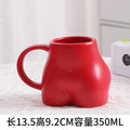 Axyaa Ceramic Creativity Butt Coffee Mugs 350ml Heat Resistant Porcelain Travel Cup