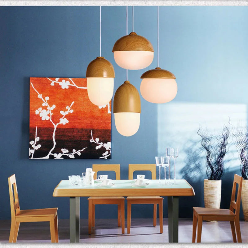 Nordic Wooden Pendant Light – Axya Chandelier for Home Decor