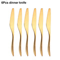 Axyaa Gold Stainless Steel Cutlery Set - Knife Fork Spoon Flatware