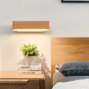 Axyaa Solid Wood LED Wall Lamp | Adjustable Nordic Bedside Lighting