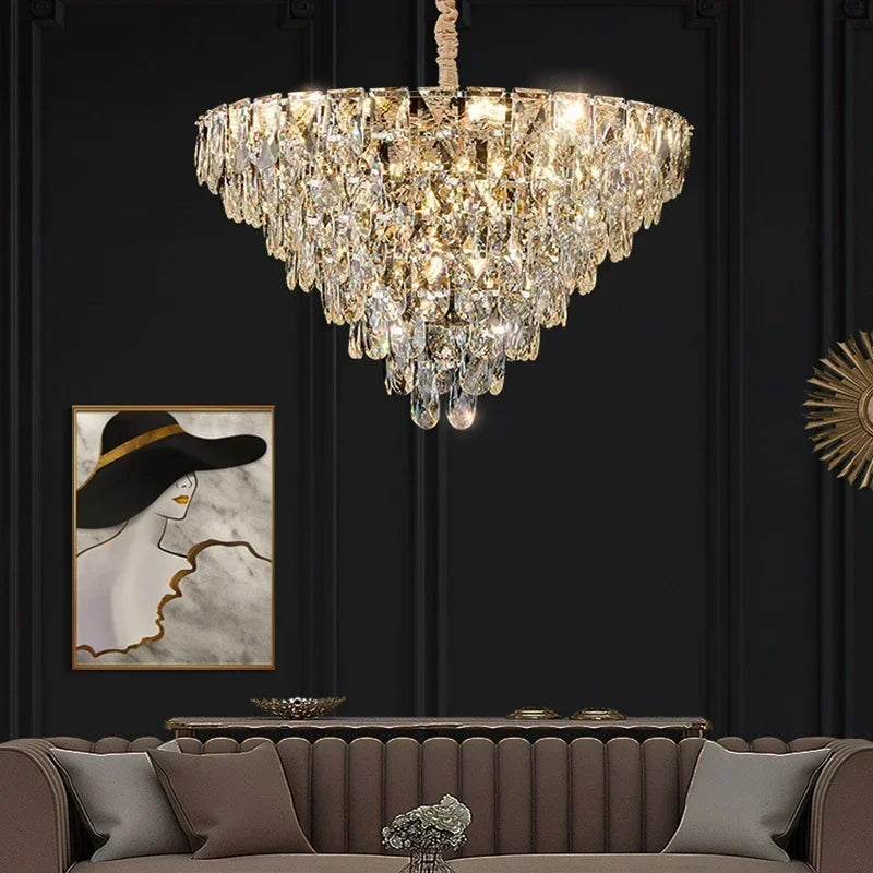 Luxury Crystal Chandeliers Lighting for Home Decor by Axyaa