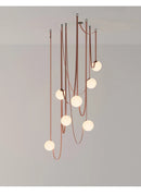 Axyaa Modern Minimalist Duplex Chandelier for Designer Villa Belt Living Room