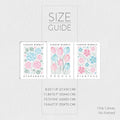3-Piece Pink & Blue Floral Market Print Set by Axyaa- Modern Gallery Decor