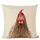 Axyaa Cute Animal Parrot & Deer Linen Pillowcase for Bedroom & Living Room