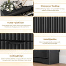 Axyaa 4-Drawer Shoe Cabinet with Adjustable Shelves