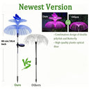 Axyaa Solar Garden Lights: Double Jellyfish & Butterfly Design, 7-Color Changing Solar Flower Lights
