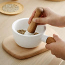 Axya Ceramic Garlic Masher Mortar Grinder for Home Kitchen GrindingH