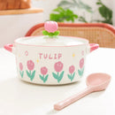 Axyaa Kawaii Flower Ramen Bowl 800ml