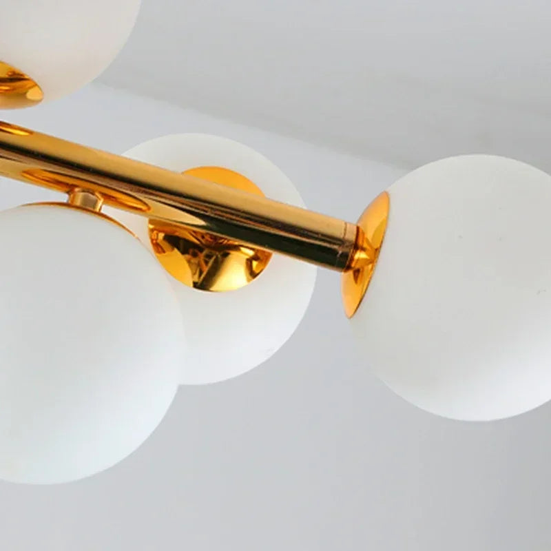 Axyaa Nordic Luxury LED Glass Ball Chandelier for Home Decor