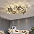 Axyaa Chrome Led Crystal Chandelier Lighting for Modern Living Room