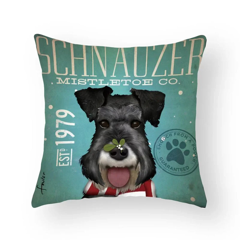 Funny Cartoon Cat & Dog Pillow Covers by Axyaa: Luxury Sofa Bed Decor Pillowcase