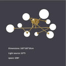 Axyaa Amber Glass LED Ceiling Chandelier: Modern Home Lighting Fixtures