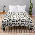 Axyaa Dachshund Dog Fleece Blanket - Lightweight Wiener Dog Throw Blanket