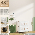 Axyaa Foldable Storage Box, Heavy-Duty Rolling Organizer for Bedroom, 2 Colors - Snacks, Clothes, Toys