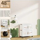 Axyaa Foldable Storage Box, Heavy-Duty Rolling Organizer for Bedroom, 2 Colors - Snacks, Clothes, Toys