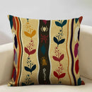 Axyaa Ethnic Style Linen Cushion Cover 45x45cm for Home Sofa Car Decoration