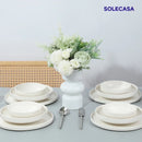 Axyaa White Porcelain Dinnerware Set: Bowls & Plates, Scratch Resistant, Ideal for Meals