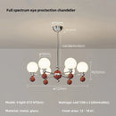 Axyaa Chrome Glass Chandelier: Modern Full Spectrum LED Pendant Light for Healthy Eye Protection