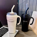Axyaa 650ml Stainless Steel Thermal Tumbler with Handle and Straw