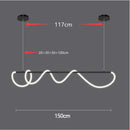 Axyaa Nordic LED Musical Note Chandelier: Creative, Simple, Postmodern Art Lighting