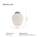 Axyaa Milky White Glass Cocoon Ceiling Light for Home Décor.