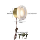 Axyaa LED Acrylic Aluminum Wall Lamp Modern Nordic Bedroom Bedside Stair Light