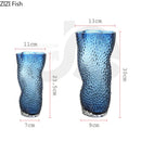 Axyaa Glass Vase: Desktop Art Flower Utensils Vase, Modern Ornament for Home Decor