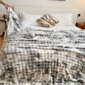 Axyaa Anti-Static Rabbit Fleece Sofa Blanket - All Season, No Hair Loss
