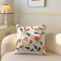 Axyaa Pastoral Flower Embroidery Pillowcase - Canvas Towel Sofa Cushion Cover