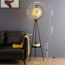 Axyaa Nordic Glass Ball Floor Lamp with Tripod Stand for Luxury Living Room