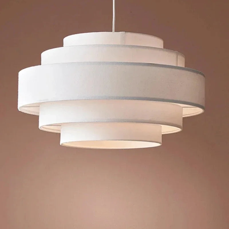 Axyaa White Fabric Pendant Light Japan Cloth Chandelier