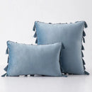 Black Tassel Pillowcases by Axyaa - Velvet Holiday Home Decoration Gift