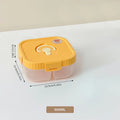 Axyaa Square Divided Lunch Box - Leakproof Portable Bento Container