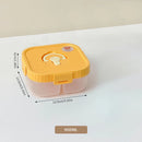 Axyaa Square Divided Lunch Box - Leakproof Portable Bento Container