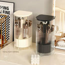 Axyaa Makeup Brush Holder with Dustproof Lid - Cosmetic Organizer for Vanity