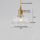 Axyaa Copper Glass LED Pendant Light: Modern Home Decor Hanging Lamp
