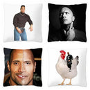 Axyaa Rock Face Cushion Cover: Funny Meme Throw Pillow for Home Decoration