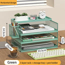 Axyaa Desk Organizer Stackable Tray Set with Pen Holder