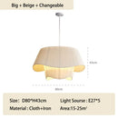 Axyaa Minimalist LED Fabric Chandelier for Home Decoration