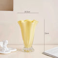 Axyaa Wave Glass Vase Art Decor Hydroponic Flower Arrangement Ornaments