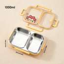 Axyaa Stainless Steel Lunch Box with Compartments - Large Capacity Bento Box