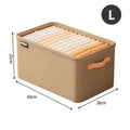Axyaa Wardrobe Organizer: Foldable Storage Box with Handle, Steel Frame for Pants & Sweaters