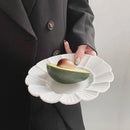 Axya Beige Ceramic Tableware Set, Dessert Tray, Rice Bowl, Fish Plate, Kitchen Set