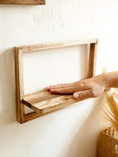 Axyaa Rustic Wood Floating Wall Shelves for Decorative Storage and Display