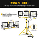 Axyaa LED Flood Light 300W Work Light on Adjustable Tripod Stand IP66