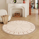 Luxurious Axyaa Italian Style Bedroom Decor Round Carpet, Soft Rug for Living Room and Lounge