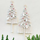 Axyaa Macrame White Pine Tree Wall Hanging - Boho Farmhouse Christmas Decor