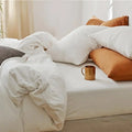 Axyaa 4-Piece Queen Size Dark Olive Green Duvet Cover Set