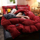 Axyaa Plush Duvet Cover Set - Cozy Winter Bedding for Double Bed