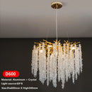 Axyaa Nordic Crystal Tassel Chandelier for Living Room: Luxury Indoor Ceiling Pendant Lights